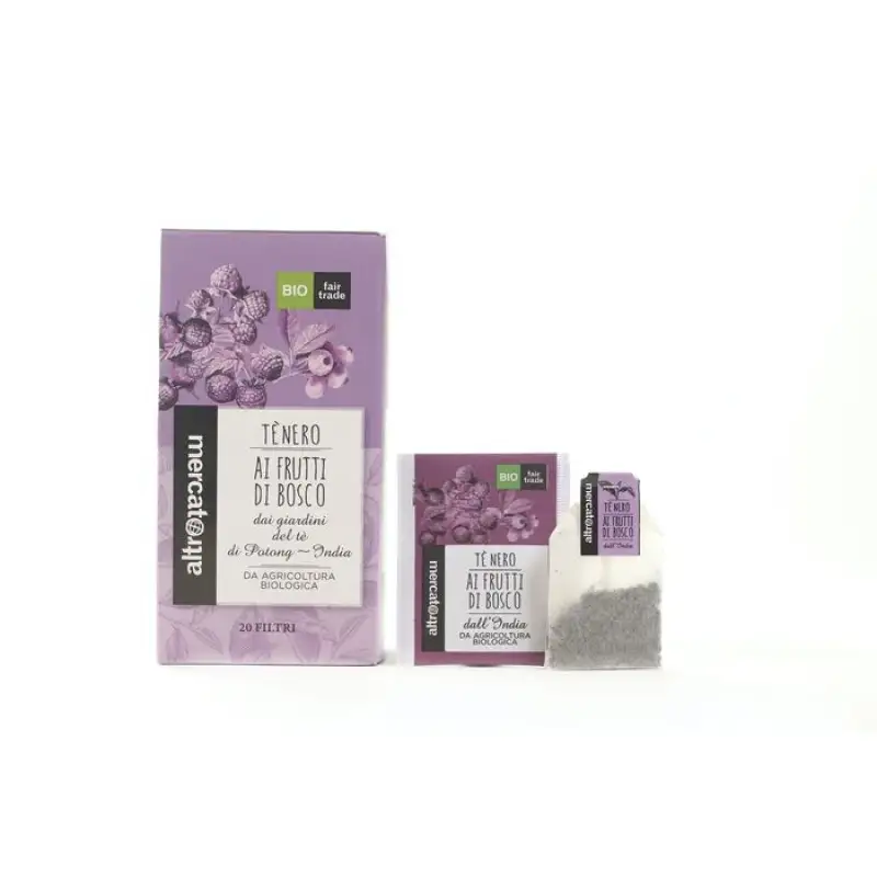 Altromercato Ceai Negru Bio Aromat cu Fructe de Padure 20 plicuri Bax 10 buc.